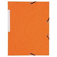 Lyreco 3-flap folder cardboard 355g orange - pack of 10