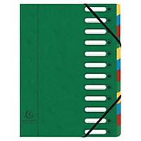 Filing folder Exacompta 55123E A4, with stretch spine, 12 pcs, green