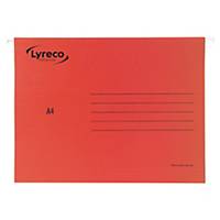 Lyreco Premium függőmappa, típus  V , A4, piros, 25 darab/csomag