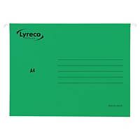 Pack de 25 carpetas colgantes visión superior  A4 color verde  LYRECO Premium