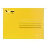 Pack 25 carpetas colgantes Lyreco Premium - folio - cartulina -lomo V - amarillo