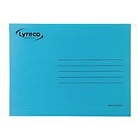 Dossiers suspendus Lyreco Premium pour tiroirs, folio, fond V, bleus, 50 pièces