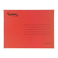 Lyreco Premium Suspension Files Foolscap V-Base Red - Pack Of 50