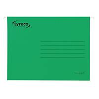 Lyreco Premium Suspension Files Foolscap V-Base Green- Pack Of 50