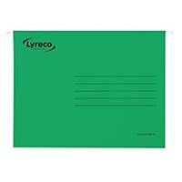 LYRECO PREMIUM GREEN FOOLSCAP SUSPENSION FILES V BASE - BOX OF 50