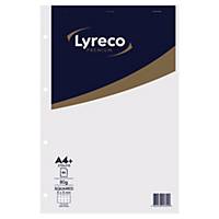 Bloc-notes Lyreco Premium A4+, carreaux 5 x 5 mm, agrafé en tête, 80 feuilles