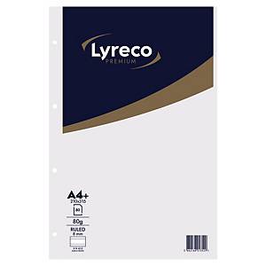 Bloc-notes Lyreco A7, ligné, agrafé en tête, 100 feuilles