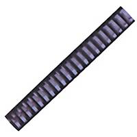 Hata Plastic Combs 28mm Black - Pack of 10