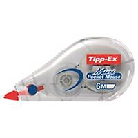 Roller de correction Tipp-ex mini pocket mouse, 6 m x 5 mm, corps transparent