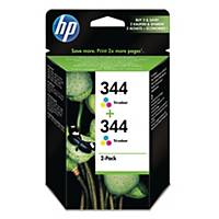 HP 344 2-Pack Tri-Colour Original Ink Cartridges (C9505EE)