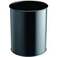 Durable Wall Mounted Ashtray Bin - Made of Strong Steel - Black - 2.5L Capacity