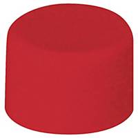 Lyreco round magnets 10mm red - box of 20