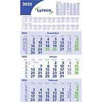 Lyreco - Kalender - 297 mm x 448 mm - blau/grün/weiß