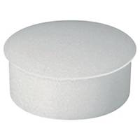 Lyreco round magnets 22mm white- box of 10