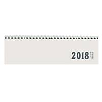 Tischquerkalender 2019 Zettler 139, 1 Woche / 2 Seiten, 36x10,5cm, weiß