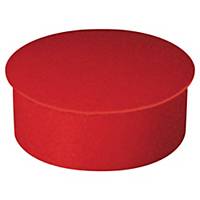 Lyreco holding magnet, round, 22 mm, red, package of 10 pcs