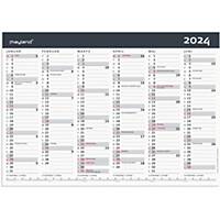 Kalender Mayland 0631 00, 2 x 6 måneder, 2024,  A3