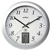 Wall clock Unilux Instinct, 31 cm, metallic grey