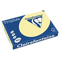 Papier couleur A3 Clairefontaine Trophée - 160 g - jaune canari - 250 feuilles