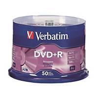 Verbatim DVD+R 4.7GB 可燒錄多功能影音光碟 - 筒裝50隻