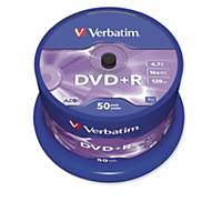 VERBATIM DVD+R 4.7GB 16X  - SPINDLE OF 50