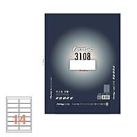  폼텍 주소용 라벨 LS-3108 99.1 X 38.1mm 100매 