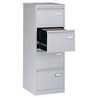 Bisley Economy filing cabinet for suspension files 4 drawers H132,1cm grey
