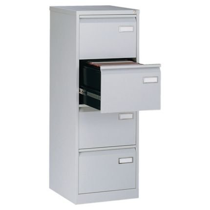 Bisley Economy Filing Cabinet 4 Drawer In Grey