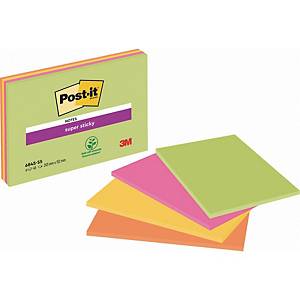 Post-it Haftnotizen Recycling, pastell Rainbow, 38 x 51 mm, 6 x 100 Blatt 