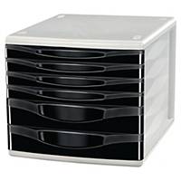 Archivo modular c/6 cajones gris/negro LYRECO  Dimensiones:    300 x 265 x 368mm