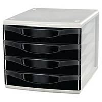 Lyreco 4-drawer unit black