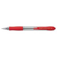 PILOT SUPER GRIP RETRACTABLE BALL POINT RED PENS 1.0MM LINE WIDTH - BOX OF 12