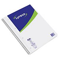 LYRECO NOTEBOOK DOUBLE WIRE A4 SQUARED 5X5+ 4 HOLE PUNCHED 70G - 80 SHEETS