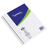 CAHIER SPIRALE INTEGRALE LYRECO A5+ 160 PAGES MICROPERFOREES QUADRILLEES 5X5