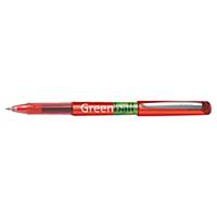 Pilot BeGreen V-Ball roller pen, medium, metalen punt, vloeibare rode inkt