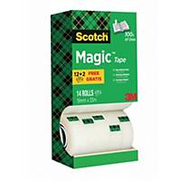 Scotch Klebefilm Magic 8R14TPR, 19 mm x 33 m, matt, 14 Rollen Klebeband