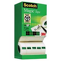 Cinta adhesiva invisible Scotch Magic - 19 mm x 33 m -Pack 12+2 rollos