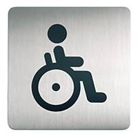 Targa con simbolo WC disabili Durable  150 x 150 mm (4959-23)
