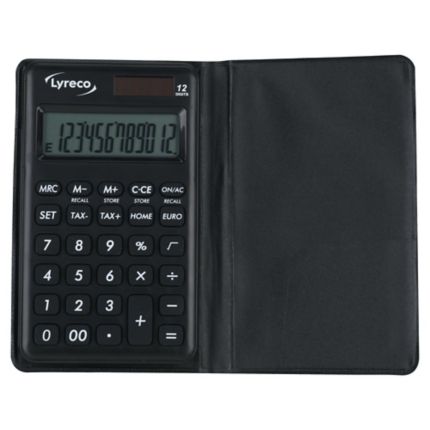 Calcolatrice tascabile Lyreco 12 cifre 6,6 x 11,8 cm