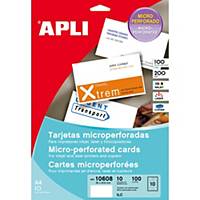 Caja de 100 tarjetas de visita Apli - 90 x 50,8 mm - 200 g