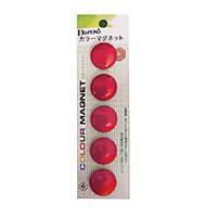 DM-30 Magnetic Beans Round 30mm Red - Pack of 5