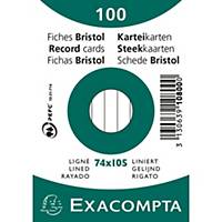 PK100 EXACOMPTA CARTES-FICHES A7 RUL WH