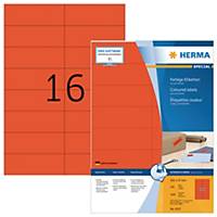 Herma 4257 coloured labels 105x37mm red - box of 1600