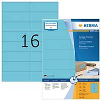 Herma 4258 coloured labels 105x37mm blue - box of 1600