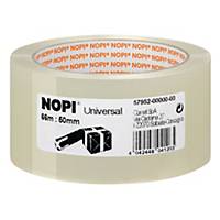 NOPI Packband Universal 57952, 50 mm x 66 m, farblos, transparent