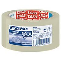 Tesapack® Strong PP tape, transparant, 50 mm x 66 m, per rol tape