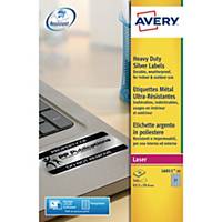 Avery L6011-20 Resistant Labels, 63.5 x 29.6 mm, 27 Labels Per Sheet,