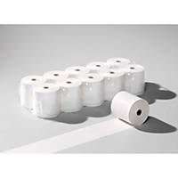 Rouleaux de papier thermique 57x55 mm x 40 m, 55 g/m2, blanc, emballage à 10 ro.