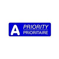 Etichette postali A Posta prioritaria, 45x15 mm, blu, dispenser da 500 etichette