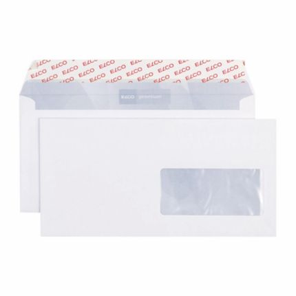 Elco 62896 Boite de 500 enveloppes avec fenêtre Format C5 Blanc & 60289 Boite de 500 enveloppes avec fenêtre Format DL Blanc 